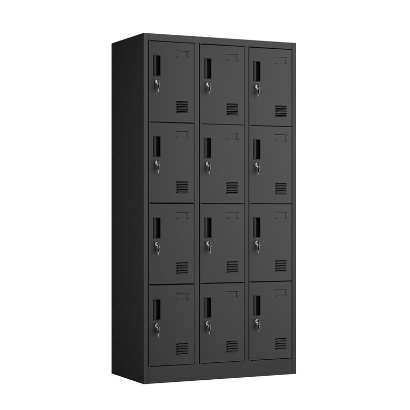 Oikiture 12 Door Locker Cabinet Steel Cupboard Office School Gym White