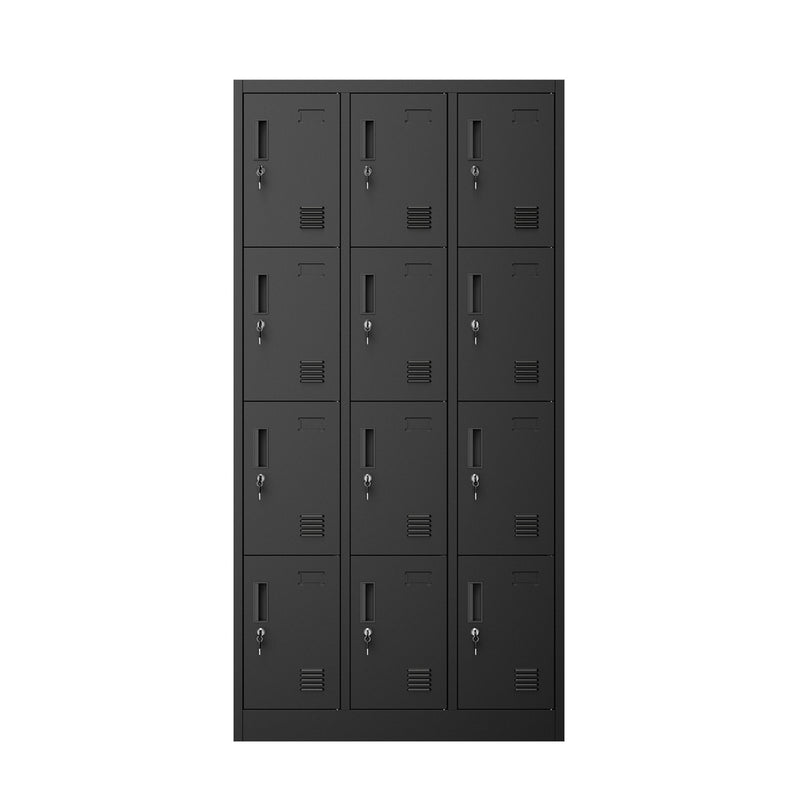 Oikiture 12 Door Locker Cabinet Steel Cupboard Office School Gym White