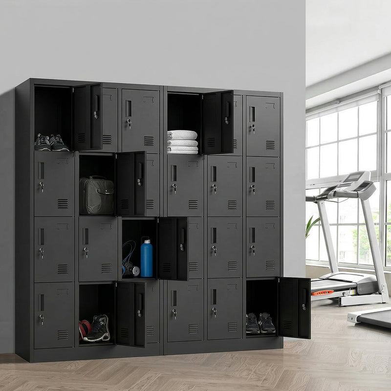Oikiture 12 Door Locker Cabinet Steel Cupboard Office School Gym White