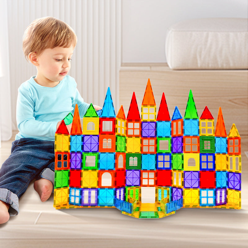 Playpals Kids Magnetic Tiles Blocks Building Educational Toys 100PCS