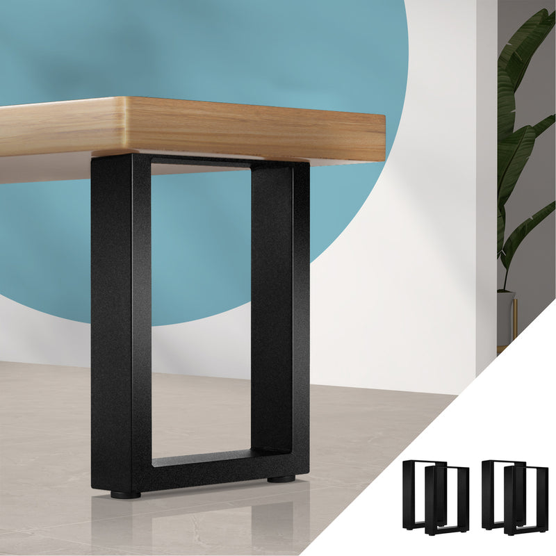 Oikiture 4X Table Legs Bench Box DIY Steel Metal 40CM