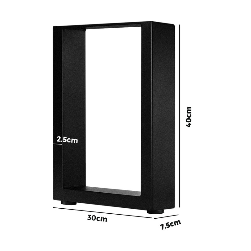 Oikiture 4X Table Legs Bench Box DIY Steel Metal 40CM