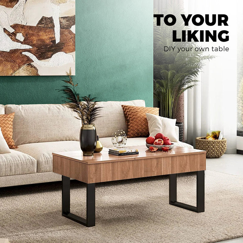 Oikiture 4X Table Legs Bench Box DIY Steel Metal 40CM