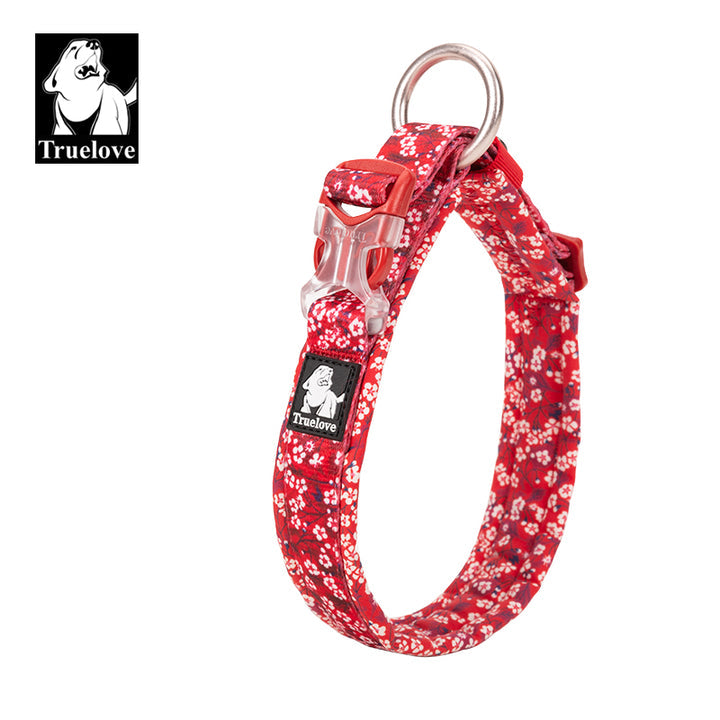 True Love Floral Dog Collar - Red, 3XL-1962324874169028608
