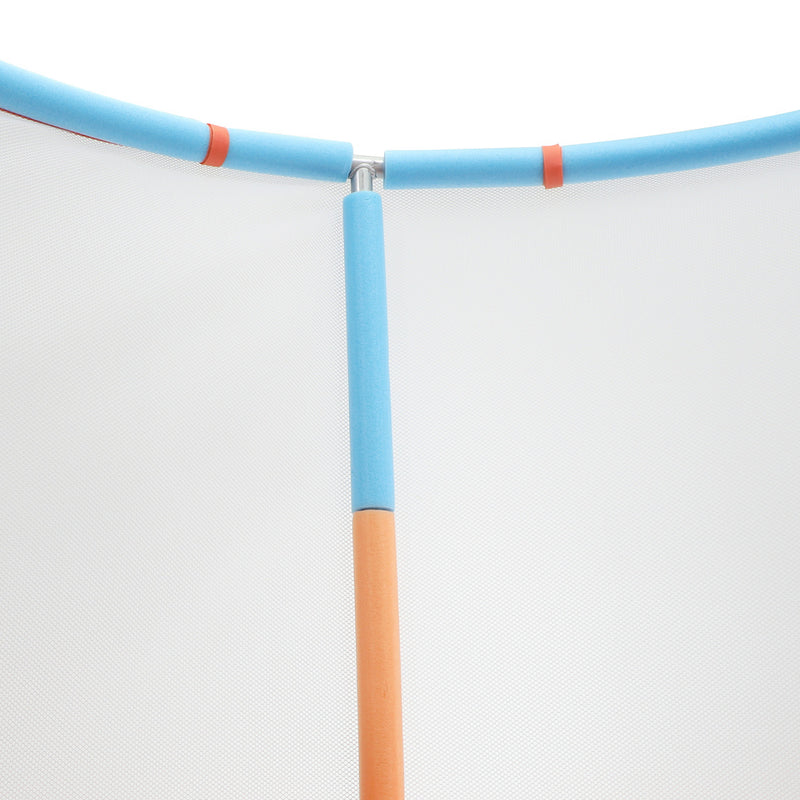 Mazam 60 Inch Kids Trampoline Enclosure Safety Net Horizontal Bar