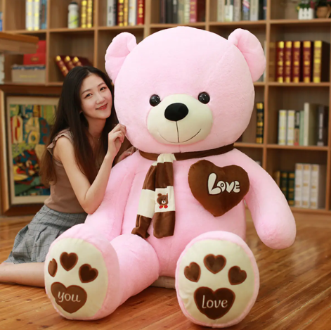 Huge 100cm Giant Pink Teddy Bear Soft Plush