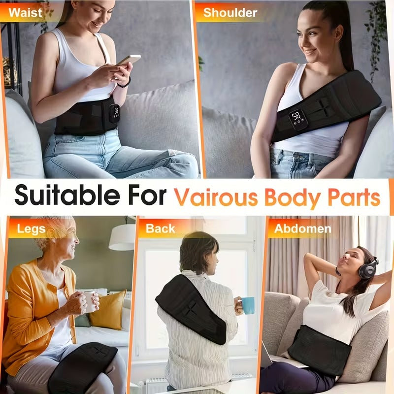 Heated Waist Massager Belt USB Rechargeable