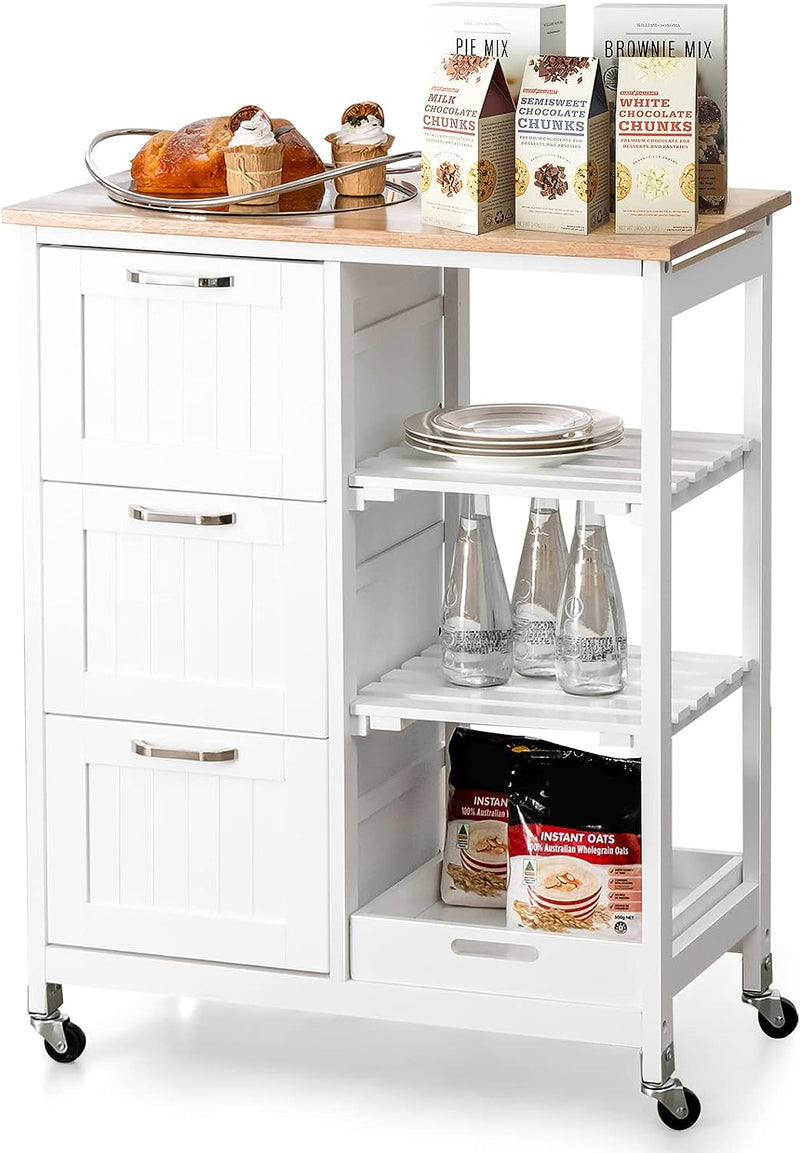 Kitchen Island on Wheels with Storage