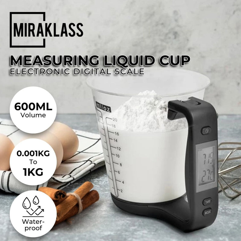 Miraklass 600ml Electronic Digital LCD Measuring Cup Kitchen Scale