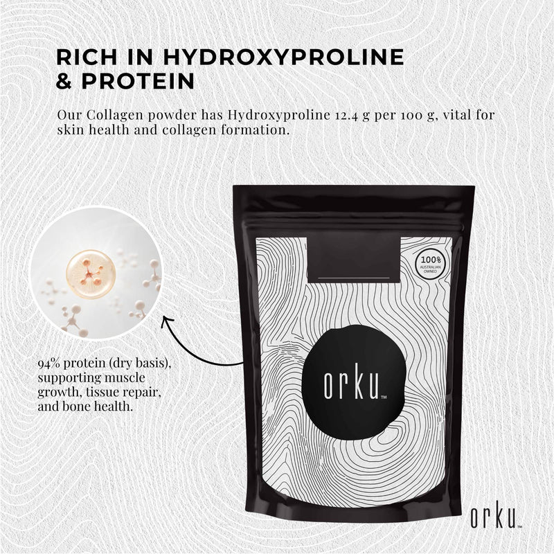 1Kg Collagen Powder - Bovine Hydrolysate Protein Peptide Supplement Unflavoured