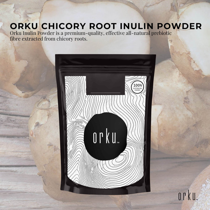 Orku 2Kg Chicory Root Inulin Powder - Natural Prebiotic Unflavoured Supplement