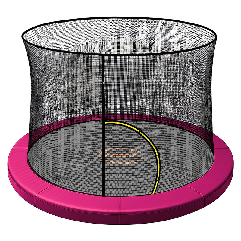 Kahuna 8ft Trampoline Pad and Net - Pink