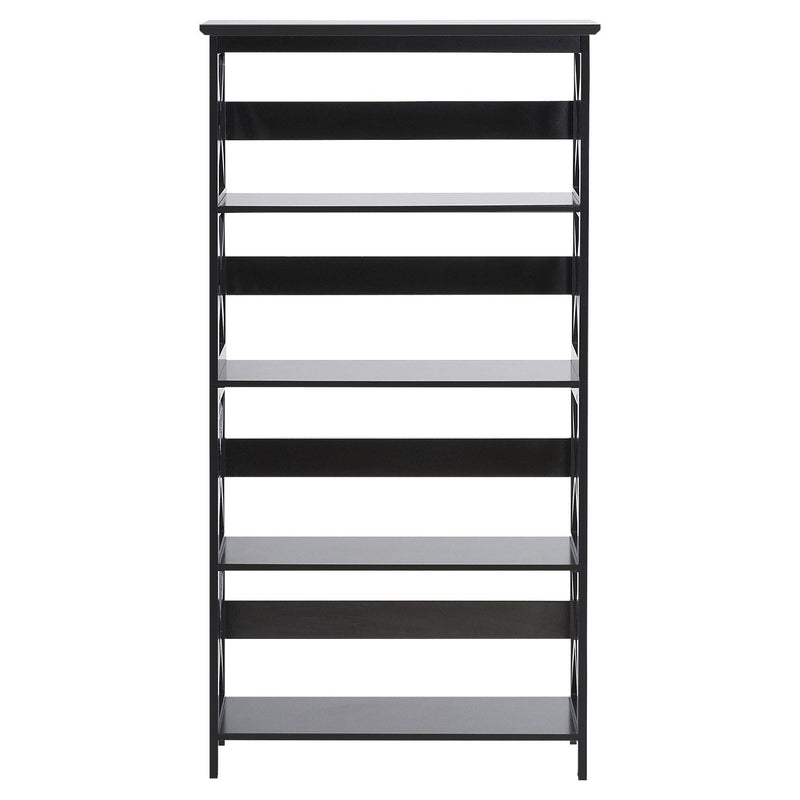 Sarantino Daphne 5-tier Cross Panel Bookshelf