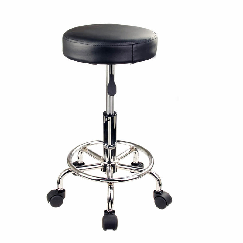 4X Swivel Salon Barber Stool Chair Round Type BLACK