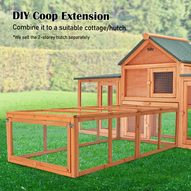 Paw Mate Chicken Coop Rabbit Hutch Extension Run 180 x 90 x 48cm Runey