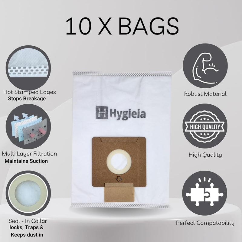 10 X Dust Bags for Sauber Pro Pets SJ-100 Vacuum Cleaners