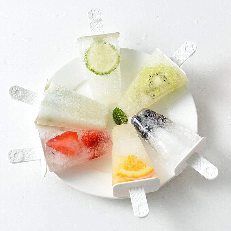 Silicone Ice Cream Mould Block Frozen Molds Icy Pole Jelly Popsicle - Pink-4Grid