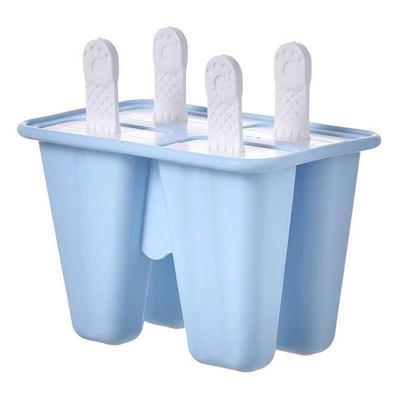 Silicone Ice Cream Mould Block Frozen Molds Icy Pole Jelly Popsicle - Pink-4Grid