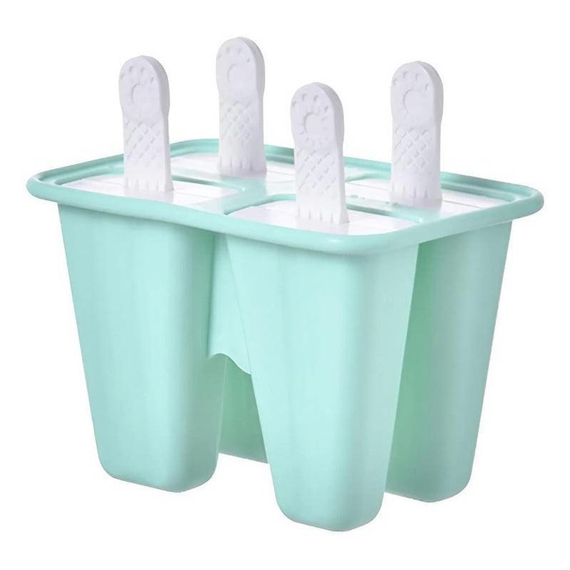 Silicone Ice Cream Mould Block Frozen Molds Icy Pole Jelly Popsicle - Pink-4Grid