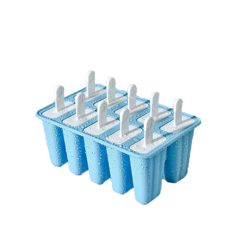 Silicone Ice Cream Mould Block Frozen Molds Icy Pole Jelly Popsicle - Pink-4Grid