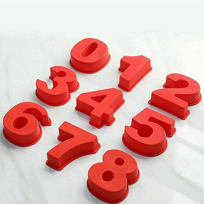 10 Inch Silicone Number Cake Mould Birthday Baking Pan Fondant Tools - 5