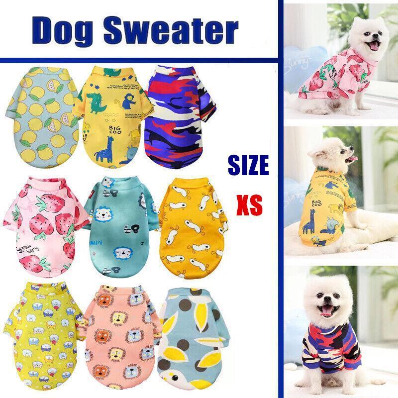 XS Cute Pet Dog Warm Jumper Sweater Clothes Cat Knitwear Knitted Coats Winter - Yellow Duck