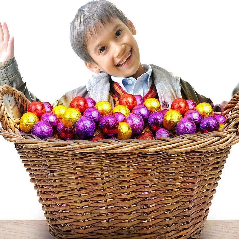 100PCS Tin Foil Aluminium Wrapping Square Chocolate Wrappers 10CM - Red/Embossed