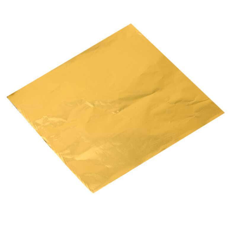 100PCS Tin Foil Aluminium Wrapping Square Chocolate Wrappers 10CM - Pink/Embossed