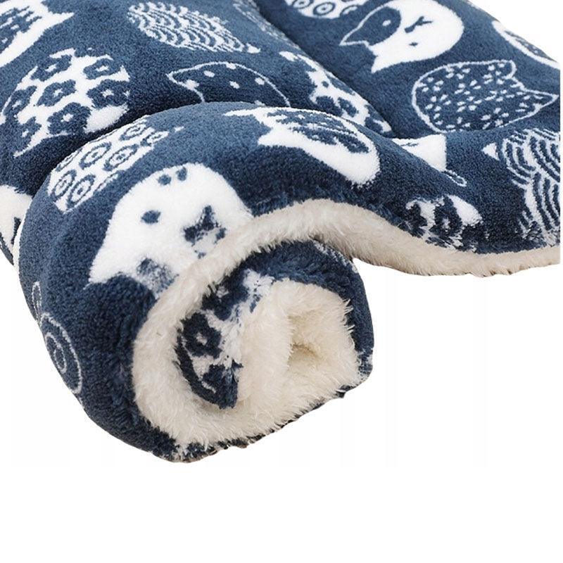 L Size Puppy Dog Cat Cushion Mattress Blanket Bed Soft Warm Pad Winter Kennel House - Pink Bear