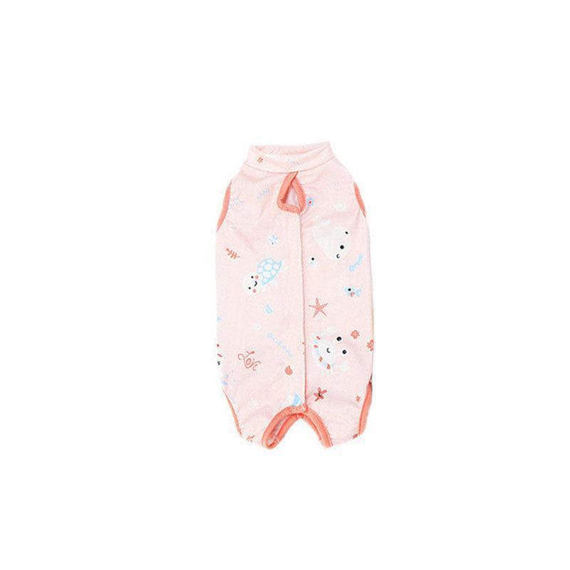 Pet Cat Postoperative Recovery Suit Pet Surgery Clothing Sterilization Weaning Pink - S（ Bust: 33cm Length: 21cm）