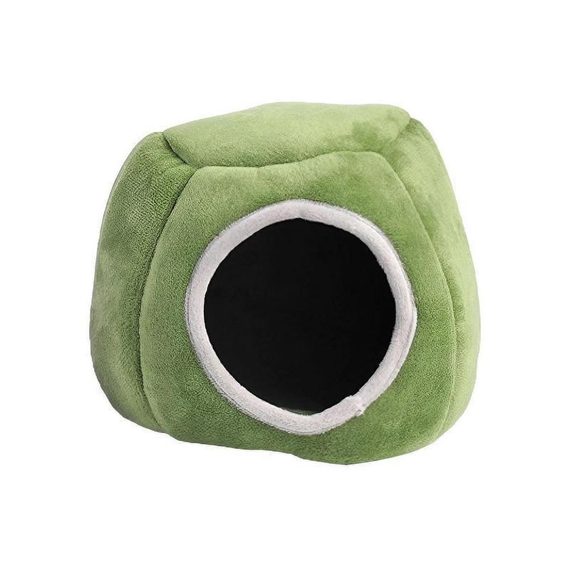 Soft Small Animal Guinea Pig Cozy Warm Pet Tent Hamster House Hideout Cave Bed - Grey-Pyramid