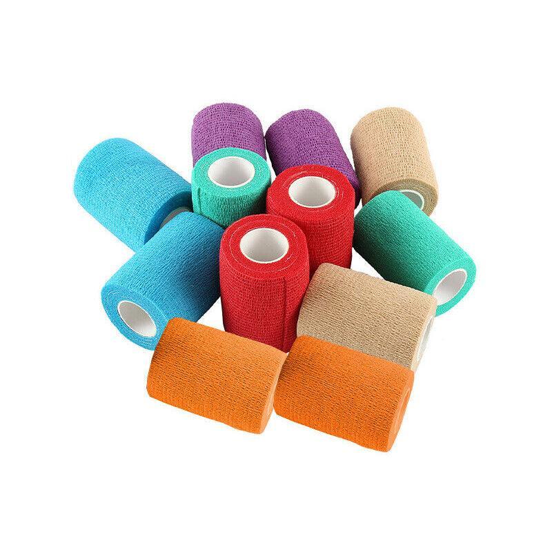 12 Pack Self Adhesive Cohesive Wrap Bandage for Pets and Everyday Protection - 12PCS(5CM*4.5M)