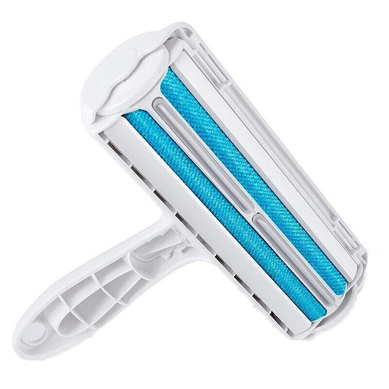 Pet Hair Remover Brush Dog Cat Fur Cleaning Roller Reusable Self Cleaning Tool - Red