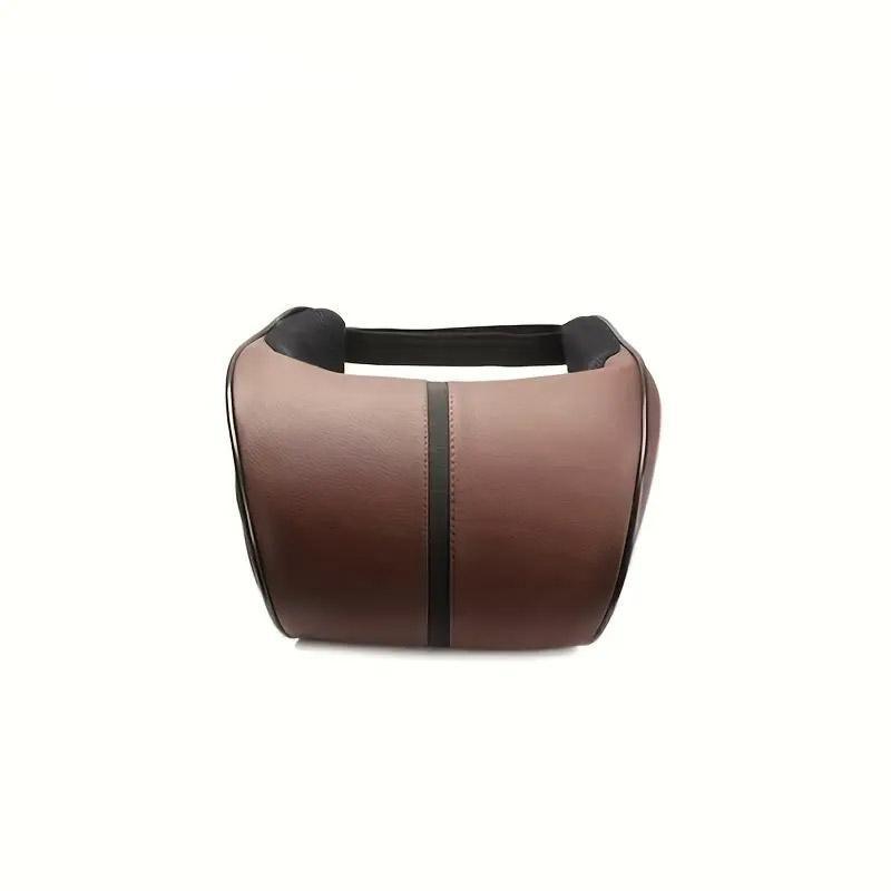 Car Headrest Neck Pillow for Comfortable Travel Support Memory Foam Car Pillow - Brown