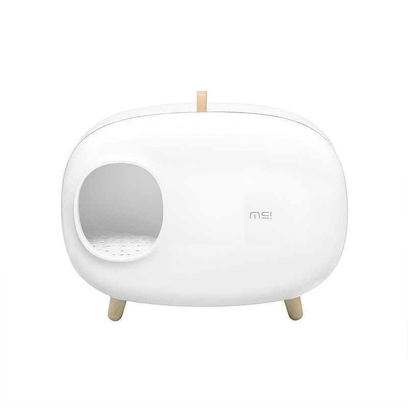 Cat Litter Box Semi-closed Cat Supplies Cat Toilet Drawer Large Cat Litter Box - White