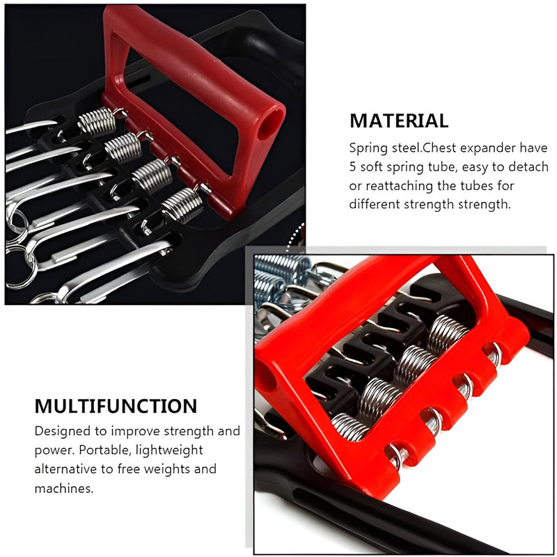 Mens Chest Expander Resistance Bands Pedal Puller Home Gym Workout Equipment