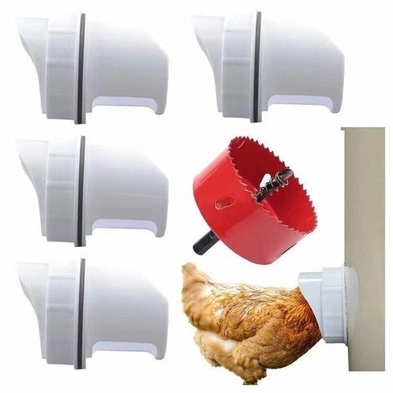 Poultry DIY Port PVC Gravity Fed Chicken Feeder for Hen Coop Farm Bucket Kit - 1 PC Hole Saw