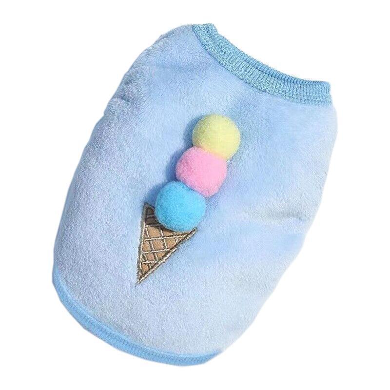 M Size Warm Winter Dog Clothes Soft Fleece Dog Jacket Pet Coat Sweater Puppy Cat Jumper - Red Strawberry