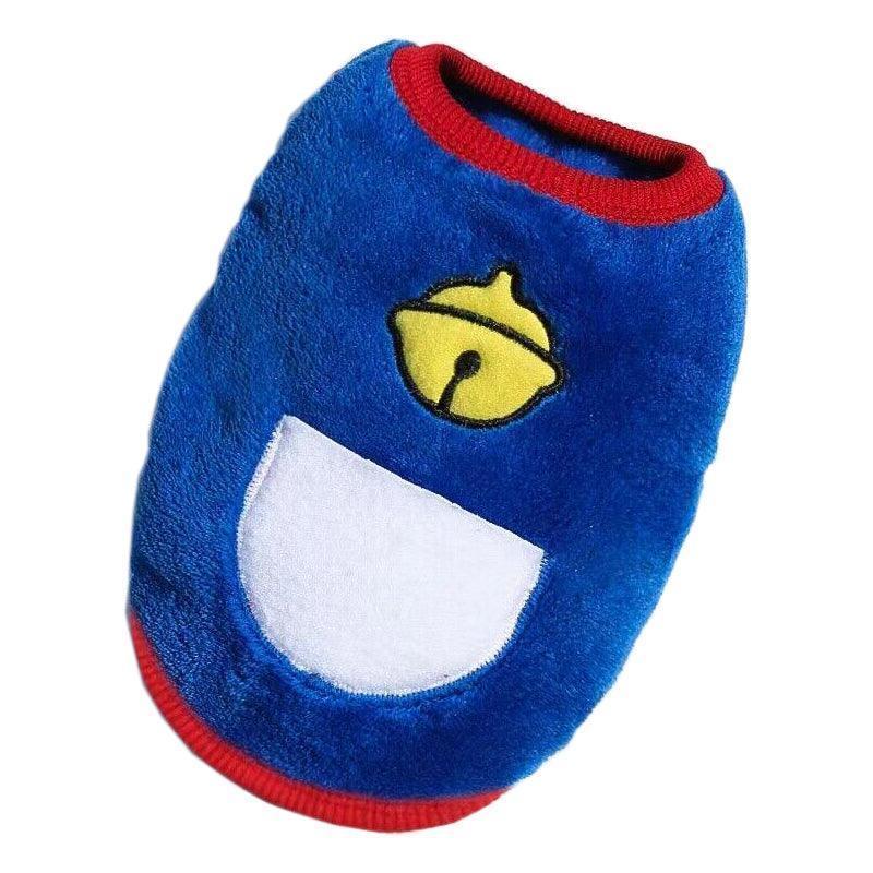 M Size Warm Winter Dog Clothes Soft Fleece Dog Jacket Pet Coat Sweater Puppy Cat Jumper - Red Strawberry