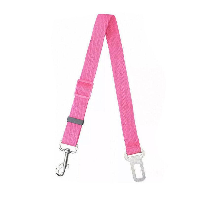 Adjustable Pet Harness Lead for Car Travel with Clip Attachment Nylon Restraint Strap - Green