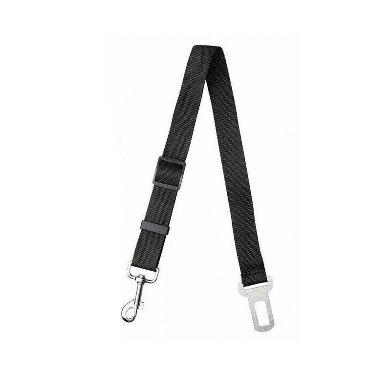 Adjustable Pet Harness Lead for Car Travel with Clip Attachment Nylon Restraint Strap - Pink