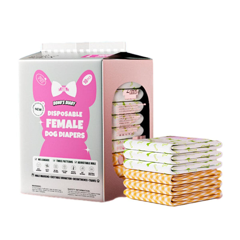 Disposable Female Dog Diapers Leakproof Breathable with Colour Indicator - XS 22-40cm