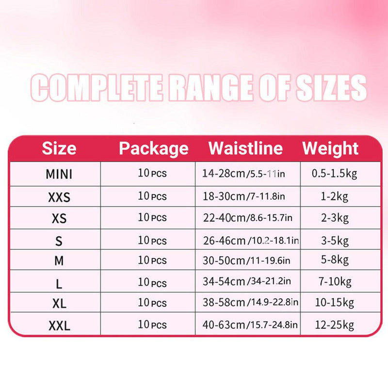 Disposable Female Dog Diapers Leakproof Breathable with Colour Indicator - XS 22-40cm