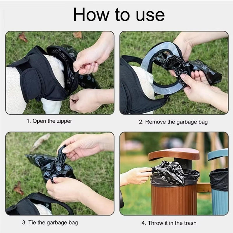 Dog Pet Portable Poop Collection Pants Outing Physiological Pants with Poop Bag - L