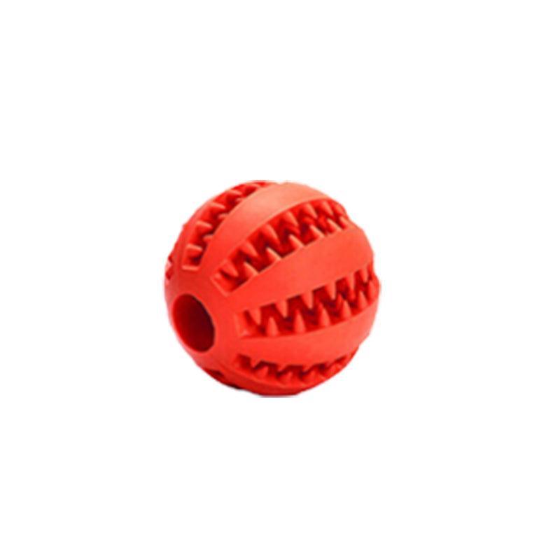 Dog Chew Toy Rubber Ball Treat Dispenser Dental Cleaning Training Play Ball - Dark Blue Spherical (Small)