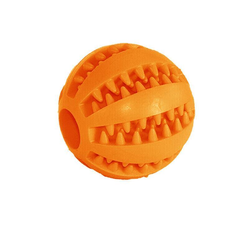 Dog Chew Toy Rubber Ball Treat Dispenser Dental Cleaning Training Play Ball - Dark Blue Spherical (Small)