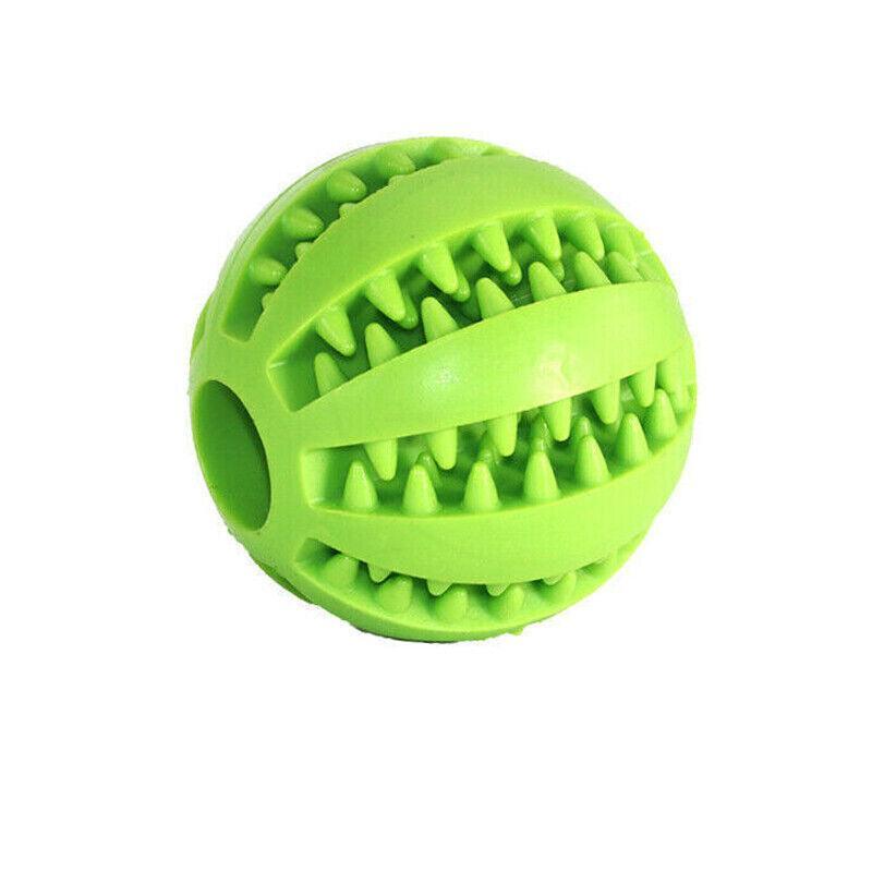 Dog Chew Toy Rubber Ball Treat Dispenser Dental Cleaning Training Play Ball - Dark Blue Spherical (Small)