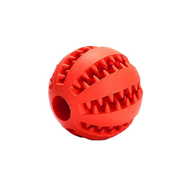 Dog Chew Toy Rubber Ball Treat Dispenser Dental Cleaning Training Play Ball - Light Blue Spherical (Small)