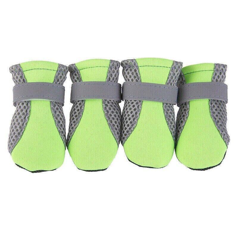 4PCS M Size Anti Slip Waterproof Protective Dog Shoes Rain Boots Pet Socks Booties - Black