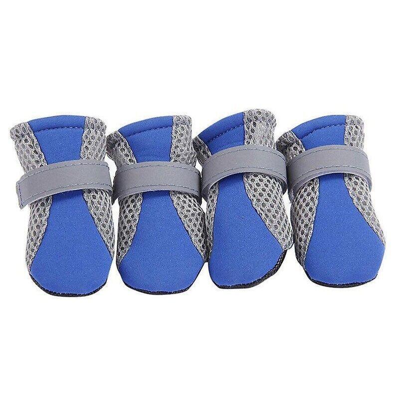 4PCS S Size Anti Slip Waterproof Protective Dog Shoes Rain Boots Pet Socks Booties - Black
